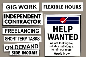 An advertisement for Gig work in the paper